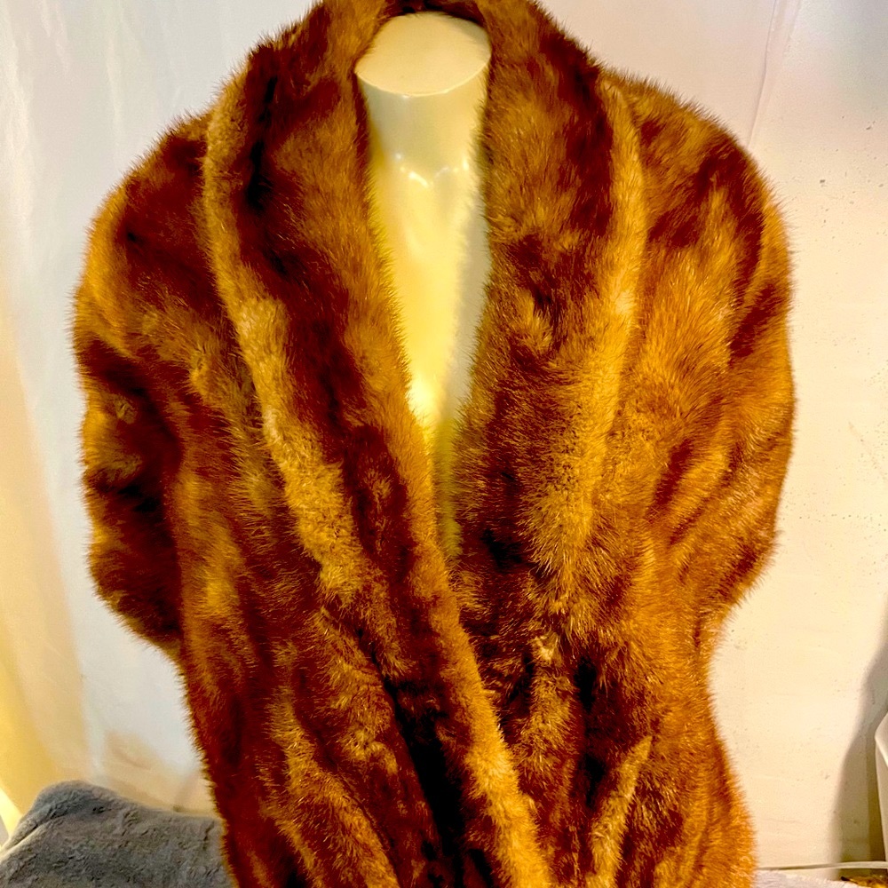 Sheared mink fur vintage cape - Picture 1 of 8